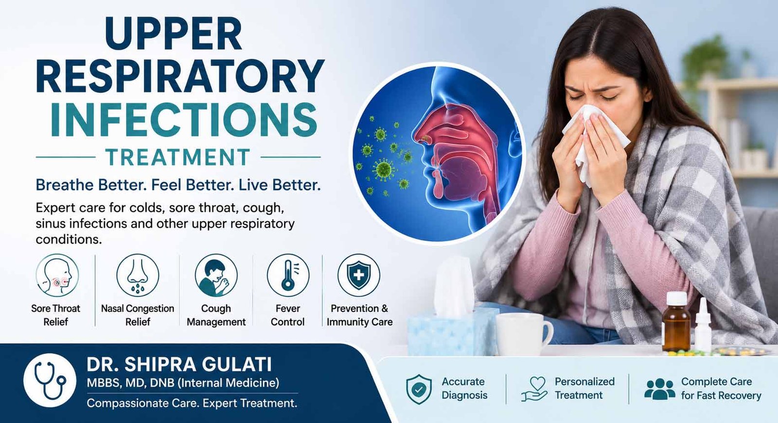Upper Respiratory Infections Treatment By Dr. Shipra Gulati